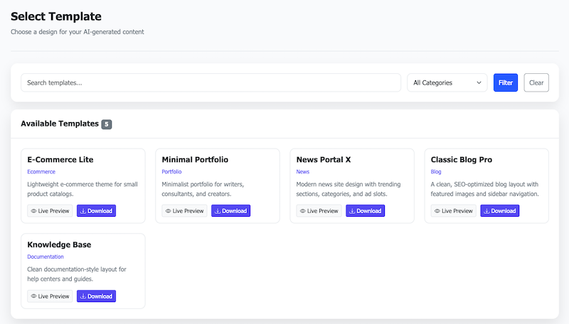 Template Marketplace